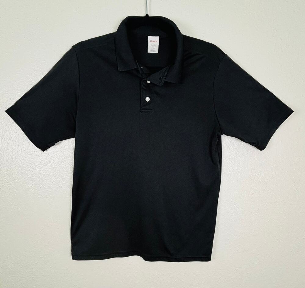 Hanes Cool Dri Work Polo Collar T Shirt Mens Small Short Sleeve Work Casual